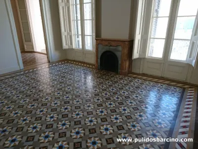 Pulido de suelos de mosaico en Barcelona - Pulidos Barcino