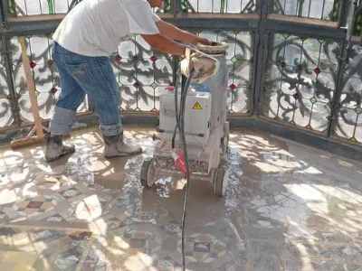 Pulido de suelos de mosaico en Barcelona - Pulidos Barcino