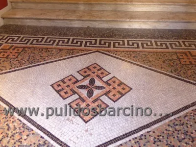 Pulido de suelos de mosaico en Barcelona - Pulidos Barcino