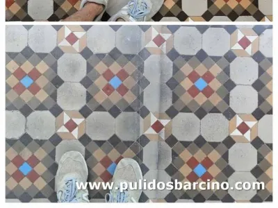 Pulido de suelos de mosaico en Barcelona - Pulidos Barcino