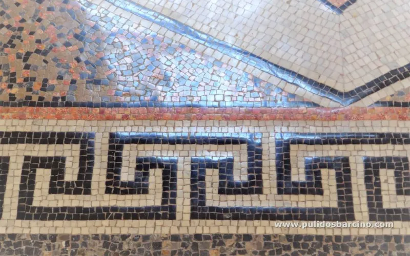Pulido, abrillantado y restauración de mosaico romano en Barcelona 